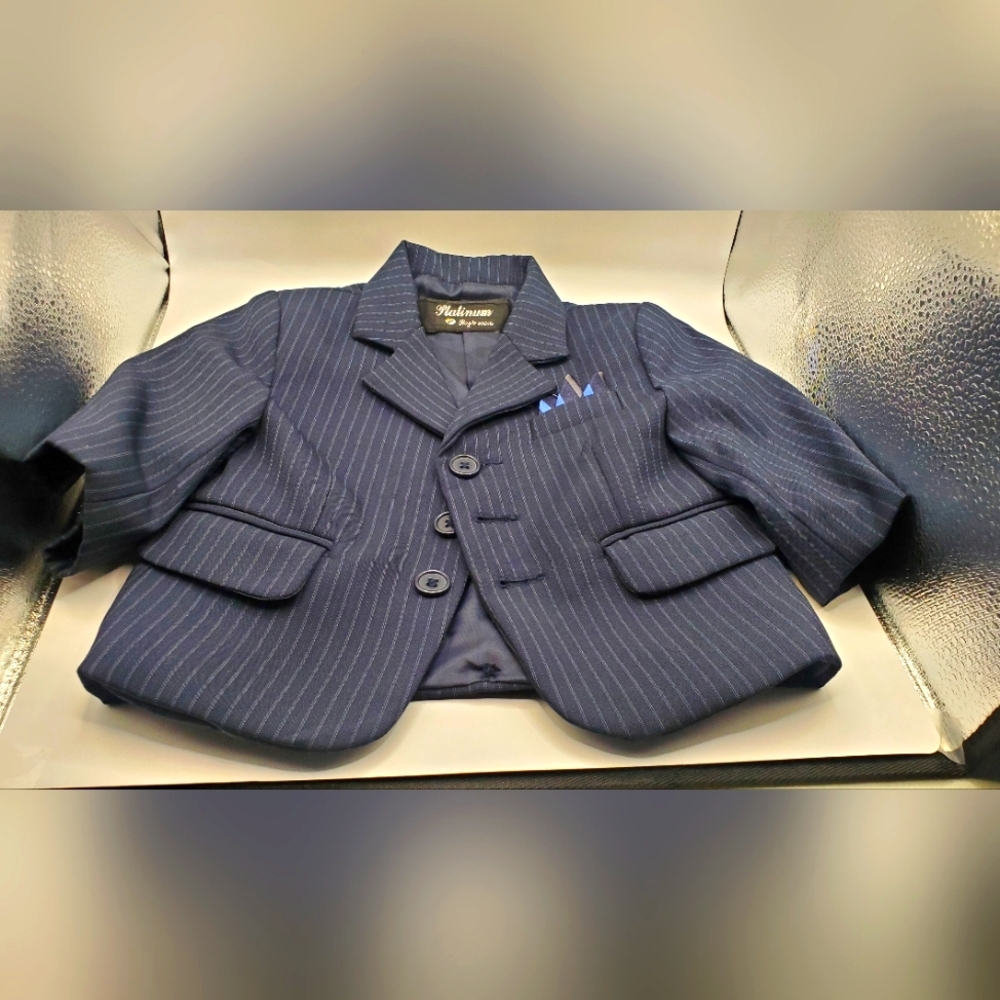PLATINUM BABY 6 MONTH PINSTRIPE SUIT JACKET
